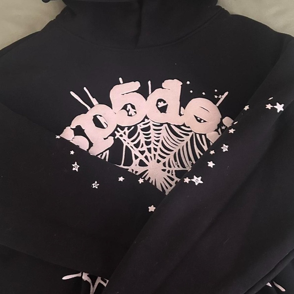 OG black and white spider worldwide hoodie
